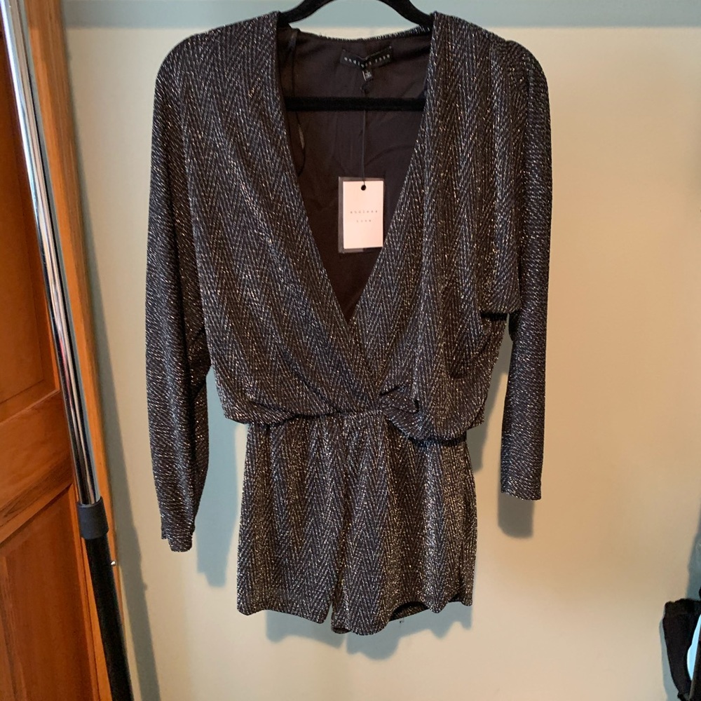 Endless rose black and silver romper